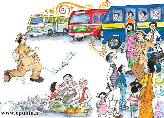 رانندهی اتوبوس کارش را رها کرد و آمد تا به داستانها گوش بدهد.